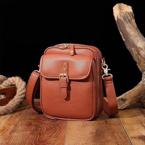 Image of Leather Crossbody Bag for Women,Anti-Theft Messenger Bag with Large Capacity,Built-in Purse Card Slots Shoulder Sling Bag