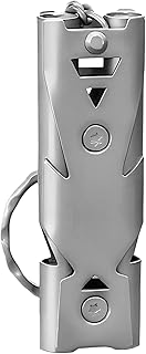 Trillerpfeife Laut Notfall,Notfallpfeife,Whistle,Signalpfeife,150dB Trillerpfeifen mit Schlüsselanhänger,Edelstahl,Wasserdicht,für Notfall,Outdoor,Hundespaziergänge,Training,Sport