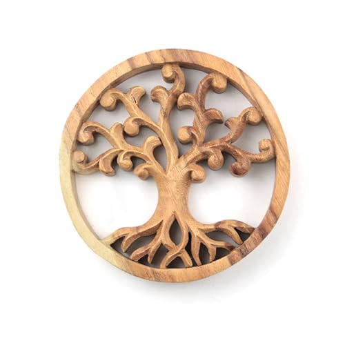 RUBY Árbol de la Vida en Madera - Decoración de Pared 15 cm