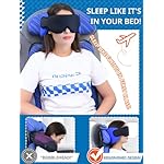 Travel Pillows for Airplanes, Airplane Pillow for Long Flight, Airplane Head Strap with Eye Mask for Sleep, Travel Neck Pillow for Car Road Trip, 360° Support Headrest, Stop Bobblehead, Black - Image 2