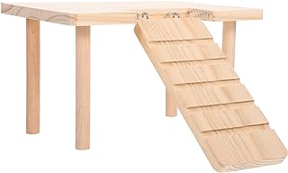 LUOZZY Hamster Platform Wooden Guinea Pig Ramp Decorative Chinchilla Toy Rabbit Ramp (Small)