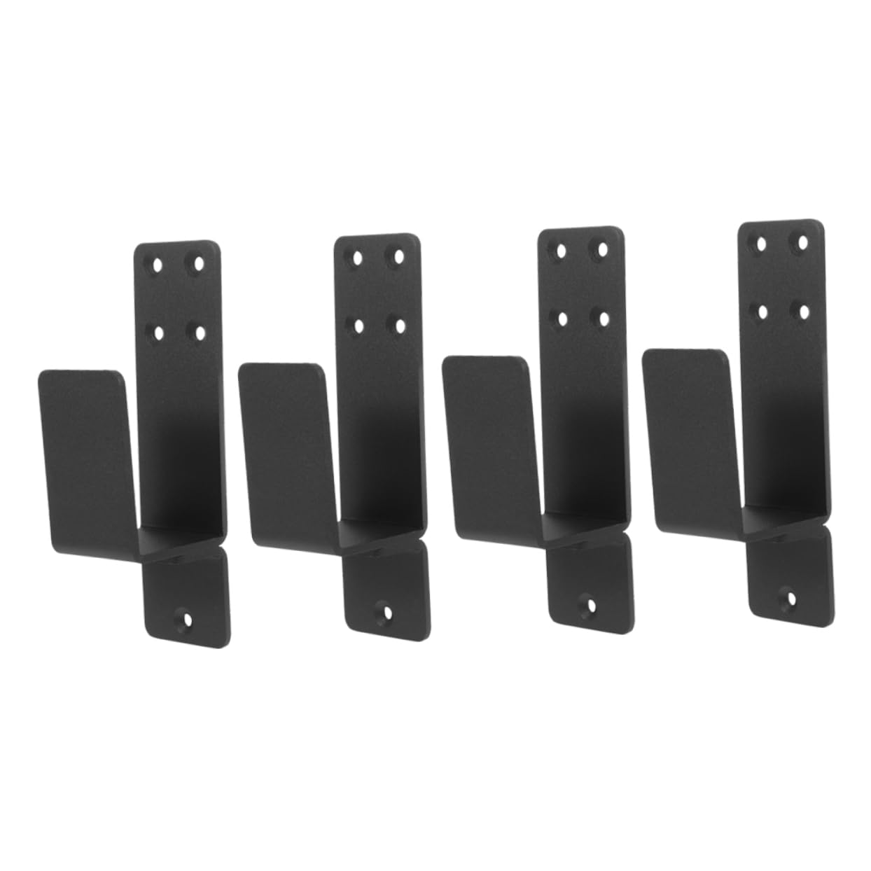 Angoily Supports de Barricade pour Porte de Sécurité en Acier, Forme en U, Robustes, Noirs, pour Garage et Entrepôt