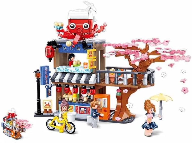 General Jim's Tako Yaki MOC Building Block Set - 548 Pieces of Modular Building Bricks and Accessories