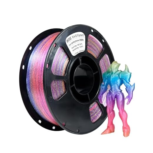 iBOSS PLA Plus Filament 1.75mm+/- 0.02 mm, 3D Printer Filament Transparent Multicolor Filament with Shiny Glitter, 3D Printing Filament, 1KG/Spool Transparent Sparkling Rainbow