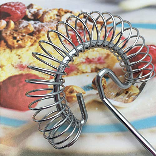 Linsy Small Egg Whisk Stainless Steel Beater Handheld Milk Frother Foamer Foaming Creamy Mixer Spring Sauce Blender #TOP2