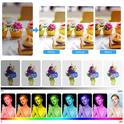 LUXCEO P7RGB Pro LED Video Licht Handheld Fotografie Licht 3000K-5750K,10400 mAh,RGB Full Color CRI≥95 Unterstützung APP… – Bild 3