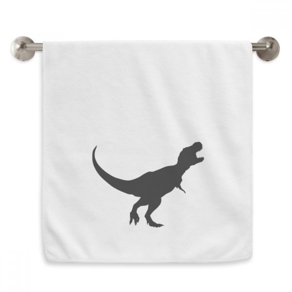 Serviettes débarbouillettes blanc noir dinosaure 13x29