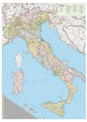 Carta Geografica Murale Italia Stradale 100x140 - SCALA 1:1.000.000