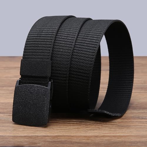 3 Pcs Nylon Canvas Belts Outdoor Fabric Belts Plastic Buckle Belts Adjustable Metal Free Belts Quick Release Work Belts4