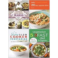 Vegetarian Indian Cooking Prashad [Hardcover], 200 Easy Vegetarian Dishes, The Skinny Slow Cooker Vegetarian Recipe Book, Vegetarian 5