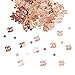 Produktbild Oblique Unique® 25. Geburtstag Jubiläum Silberhochzeit Konfetti Roségold Punkte + Zahl Mix Tisch Deko Streudeko 500 Stück