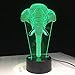 Produktbild 3D Slideshowphantom 3D Lichter Cute Lucky Elephant Kinder Night Boy Schlafzimmer Lampe Home Office Dekorationen Versorgung