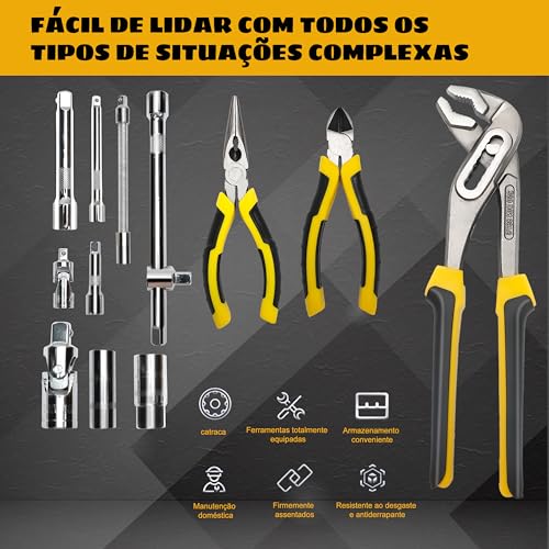 Ferramentas, Kit Ferramentas com 110 Peças, Caixa de Ferramentas, Maleta de Ferramentas, Kit de Ferr