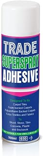 Trade Super Spray Contact Adhesive- All Purpose High Bond Strength Adhesive Spray for Bonding Cork, Leather, Rubber, Metals, Wood, Chipboard, Hardboard, Laminated Plastics - (Pack of 1)