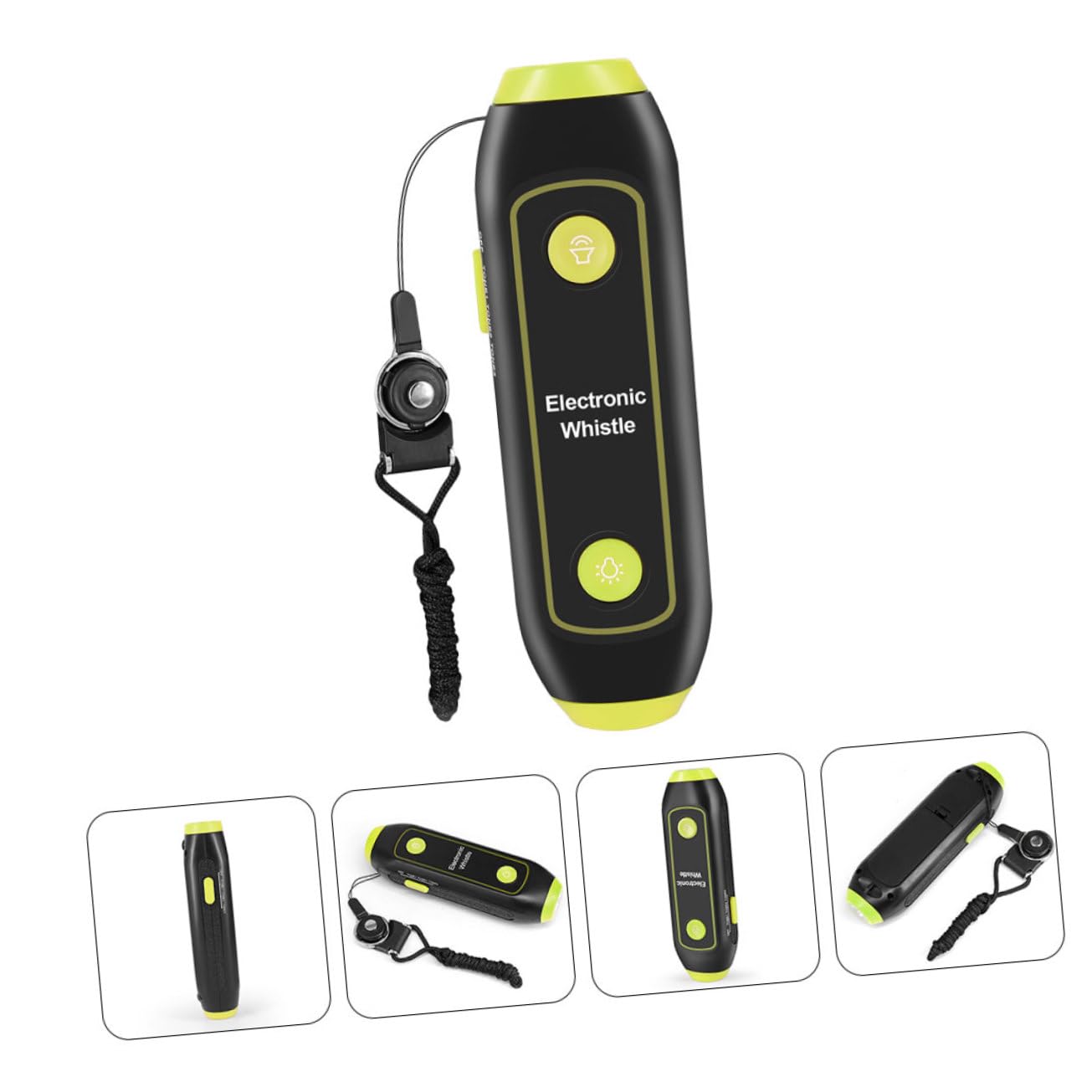 Fischietto Elettronico da Allenamento con Luce SOS Volume e Portatile per Arbitri Istruttori e Outdoor Sicurezza e Controllo Traffico Verde Senza Batterie