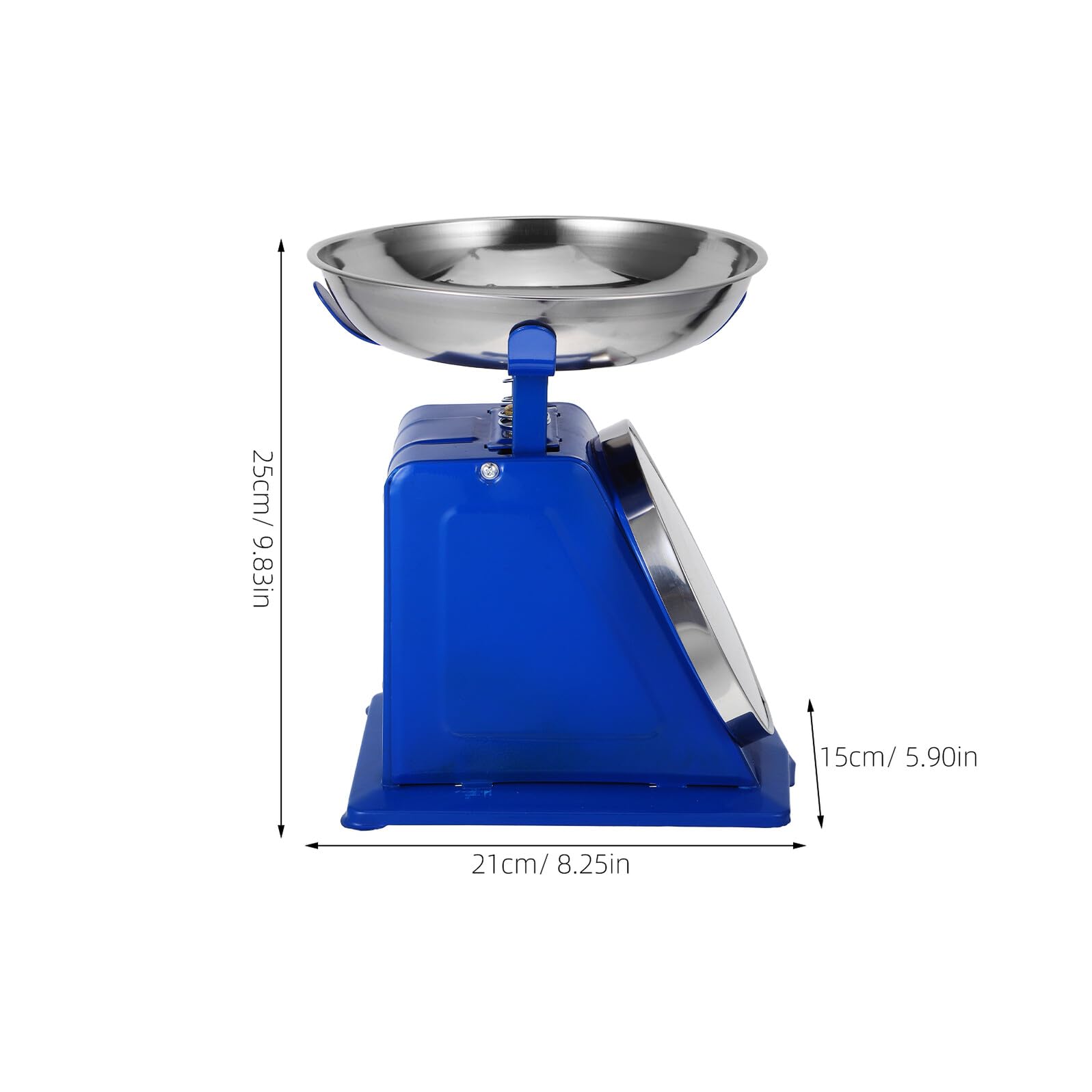 Báscula de Cocina Mecánica Vintage Material Acero Inoxidable y Hierro Capacidad 10kg con Bandeja Desmontable Adecuado para Hornear y Preparar Comidas