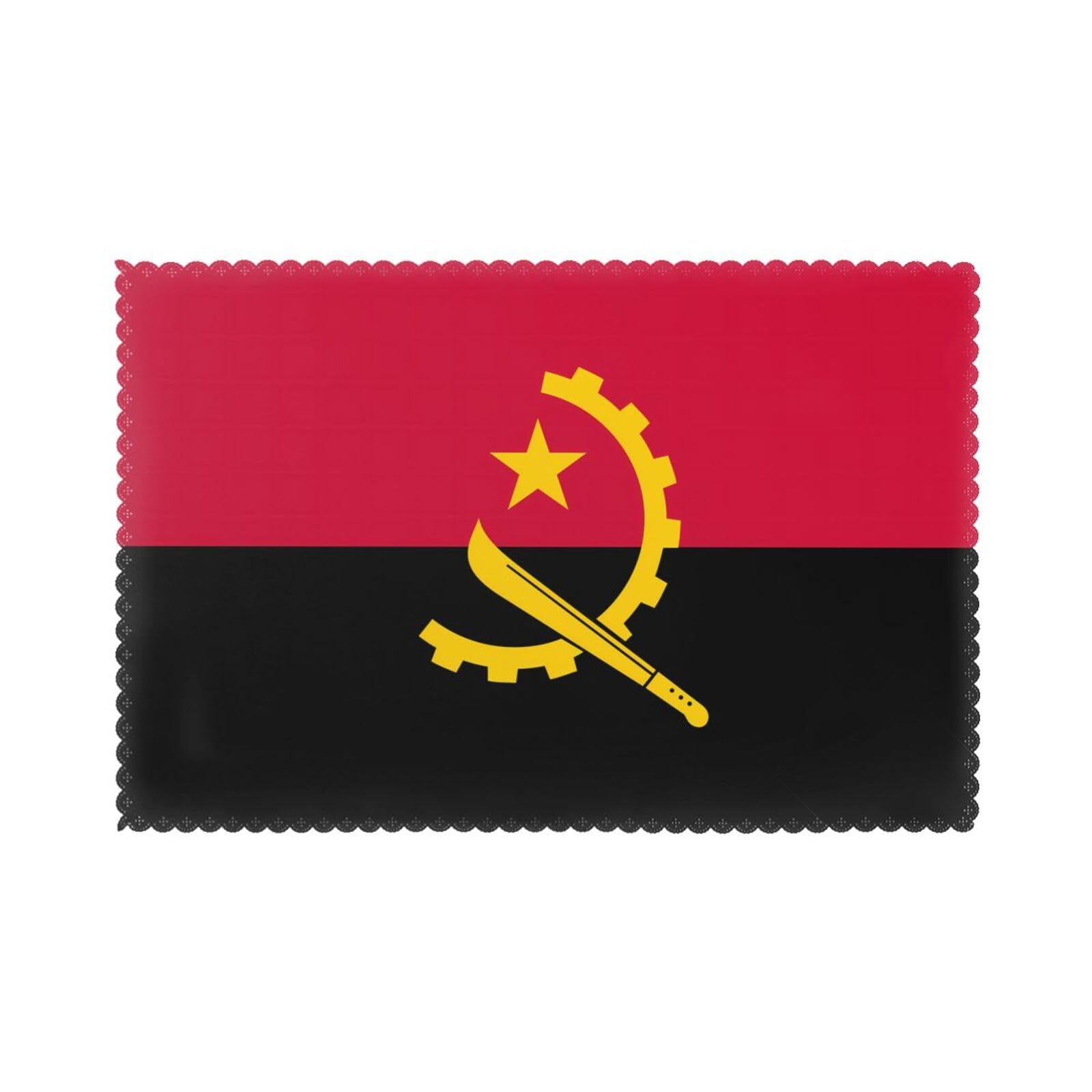 Angola Flag Printed table mat set (6 pieces) - Aesthetic upgrade for family gatherings and hotel banquets