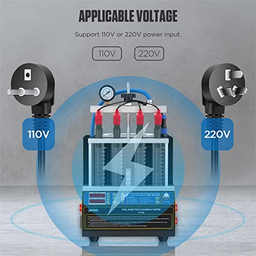 Autool Automotive Motorcycle 4 Cylinder Ultrasonic Wave Injector Cleaner Petrol Injection Tester Cleaning Kit Tester #TOP1