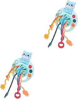 Toyvian 2 Peças De Corda De Dedo Lala Brinquedo De Viagem Para Crianças Brinquedos De Viagem Brinquedos Para Bebês Brinquedos Pré-Escolares De Silicone Para Bebês Brinquedos Surpresa