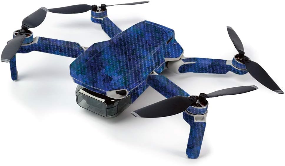 MightySkins Carbon Fiber Skin for DJI Mavic Mini Portable Drone Quadcopter Carbon Fiber Skin - Blue Ice | Protective, Durable Textured Carbon Fiber Finish | Easy to Apply, Remove | Made in The USA