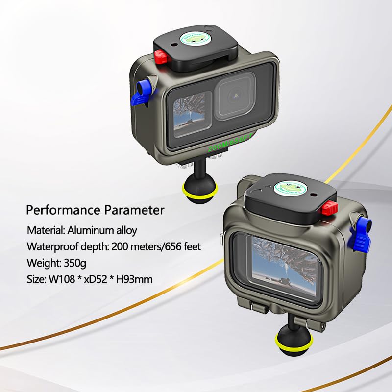 VP651 - boîtier étanche sous-marin pour Gopro Hero 8 7 6 5 noir 45M