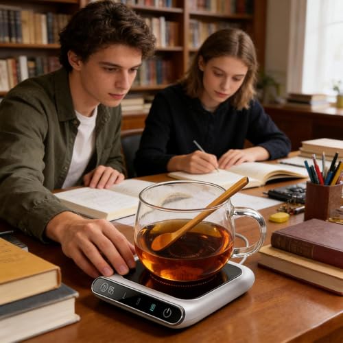 Calentador de tazas eléctrico de 3 niveles para escritorio de oficina 3