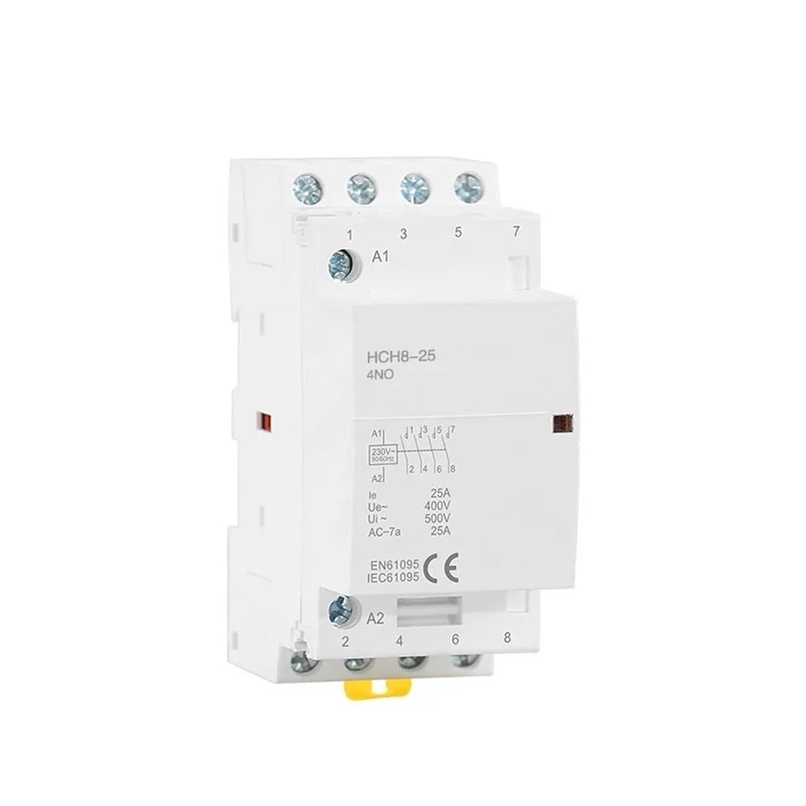 Contacteur de puissance 4P 25A pour rail DIN et armoires electriques