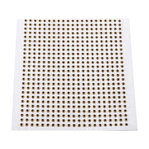 500 unids 3D realista pesca señuelo ojos, resina artificial ojos para cebos de señuelo de bricolaje, peso ligero, fácil de fijar, mejora la atracción de los peces en dulce y salado (4 mm)