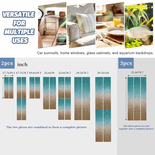 Película decorativa para ventanas con efecto arcoíris 19.6" x 39.3" (2pcs) miniatura 5