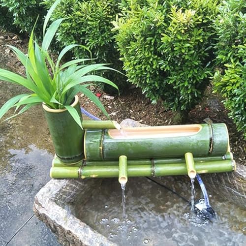 Bamboo Fountain Kit with Pump, Zen Garden Water Feature, Indoor