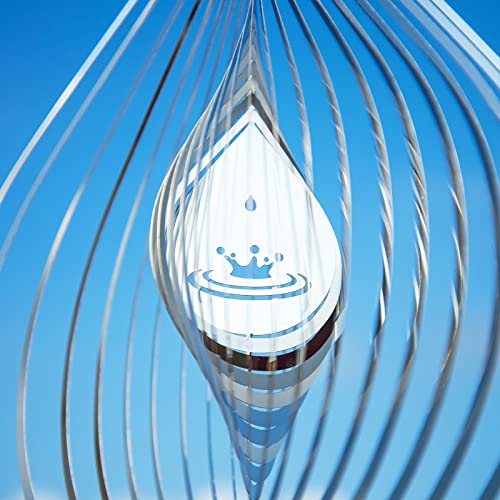 Xldlqu Wind Spinners, 2× 12 In Stainless Steel 3D Wind Spinner, 2× Colorful Crystals Pendant And 3× Hanging Swivel Hooks With 12.5 Inch Extended Wireropes, Decor For Garden And Yard (2 Pack) #TOP1