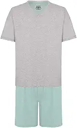 Conjunto de pijama Curto com Gola V LupoMeninos