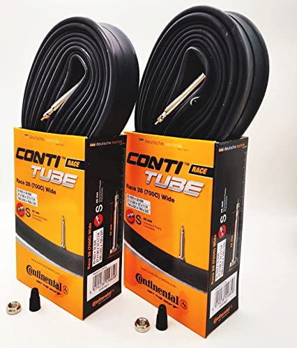 Continental Race 28" Wide 700X25-32C Inner Tubes - 42Mm Presta Valve (Pack Of 2 W/Conti Sticker) #TOP1