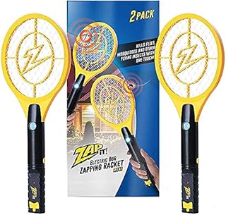 Zap It! Bug Zapper Rechargeable Fly Zapper Racket, Electric Fly Swatter, Mosquito Zapper