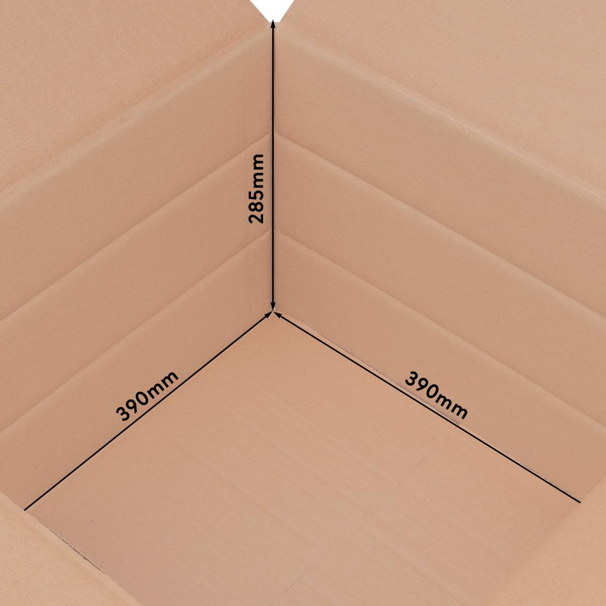 verpacking Faltkartons 390 x 390 x 285 mm Braun (Außenmaß 400 x 400 x 300 mm) variable Höhe bei 100/200 mm KK 93 2-wellig Versandkarton DHL Paket DPD GLS Hermes Paket Karton (60 Stück)