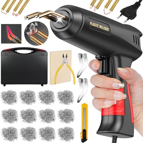 JOTOL 200W Soldador de Plástico,Plástico Soldadura Máquina con 900PCS Grapas,Kit de Reparación de Parachoques de Coche para la Reparación de Piezas de Plástico Automotrices