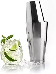Coqueteleira Inox Estilo Boston Profissional Com Copo 800ml E Tampa 500ml Bartender Coqueteleria MAGIC UTILIDADES