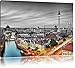 Produktbild Pixxprint Berlin City Panorama, Größe: 120x80cm, Leinwandbild, fertig gespannt, Wandbild, Dekoration, Kunstdruck, kein Poster