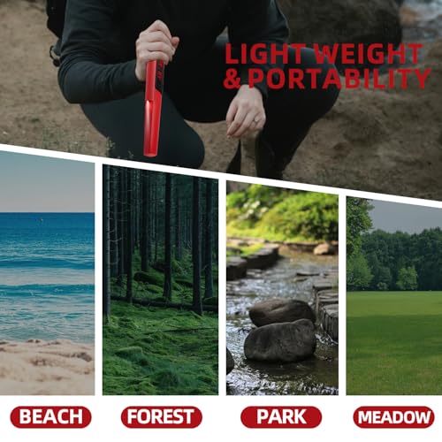 PANCKY Metal Detector Pinpointer for Adults Kid, IP68 Fully Waterproof Underwater Metal Detector Adjustable Sensitivity Handheld Pin Pointer Wand Treasure Hunting 360°Detection High Accuracy LED Light