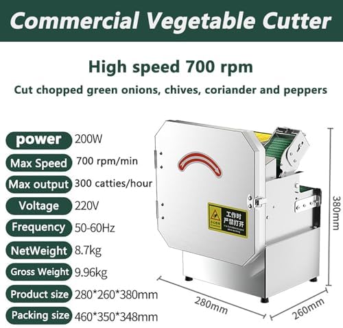 Electric Vegetable Cutter, Commercial Vegetable Slicer, Electric Vegetable Slicer with Feed Port, of Vegetables Can be Cut Vegetable Slicing Cutting Machine