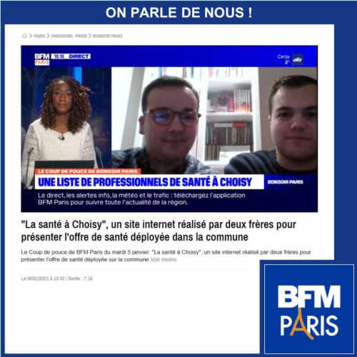 📺 Le coup de pouce de BFM Paris : "La Sant&eacute; &agrave; Choisy" (05/01/2021)