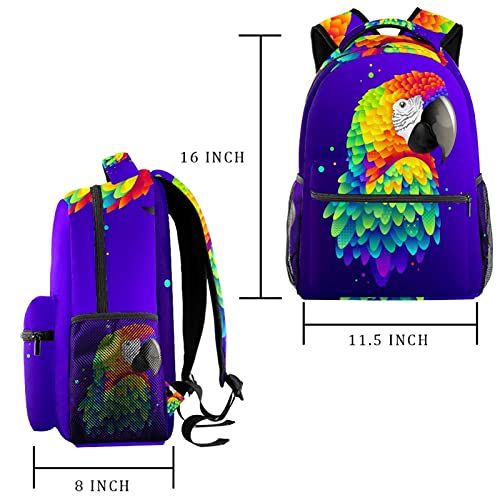 Sac à dos décontracté pour femme grande capacité multicolore