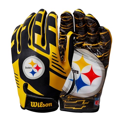 Image of Wilson NFL Stretch Fit Football Gloves - Youth and Adult Sizes