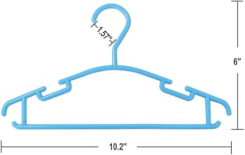 Miniatura 2 de VBSQ Plastic Clothes Hanger, Blue,100 Pack Clotheshanger Hangers Clothes Hangers Clothing Hangers Storage Hangers Closet Clothes Organizer Hangers