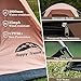 Happy Travel Camping Tent, 4 Person Dome Tents for Camping with Rainfly, Waterproof Clip Easy Setup Portable Family Tent with Mesh Windows, 20% More Headroom Backpacking Tents for Camping & Hiking