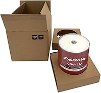 Vista 2 de CD-R 52X 700MB - Discos en blanco imprimibles CD-R de inyección de tinta blanca resistente a la humedad, 100 discos de caja de pastel de discos