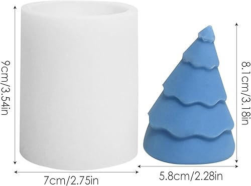 Miniatura 7 de awakentti Molde de vela de árbol de Navidad 3D, molde de silicona para hacer velas, molde de fundición de resina, molde de jabón de pino de Navidad