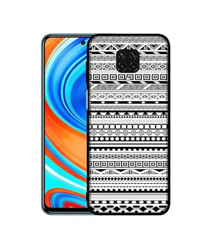 Image of Black & White Patterns Design Premium 2D Printed Metal Back Case Cover for Mi Redmi Note 9 Pro /Note 9 Pro Max /Poco M2 Pro