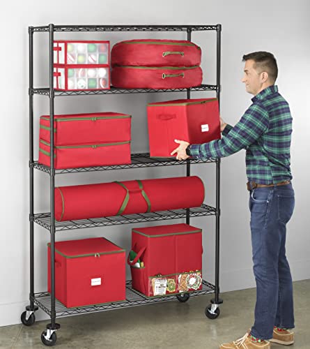 Whitmor Supreme 5-Tier Cart Holds Up To 1,000 Lbs. Black #TOP5