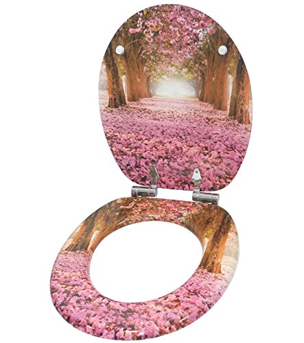 Sanilo Soft Close Toilet Seat, Wide Choice of New Toilet Seats, Stable Hinges, Easy to Mount (Romance), 47 cm L x 37.7 cm W - Image 4